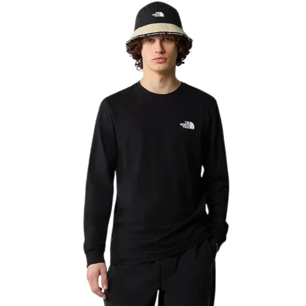 THE NORTH FACE BLACK MEN ROUND NECK LONG-SLEEVE